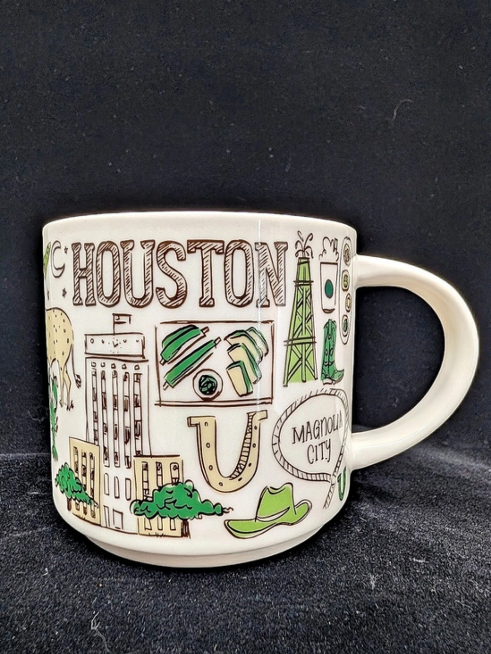 Starbucks Houston Texas Been There Series Green & White Mug 2018